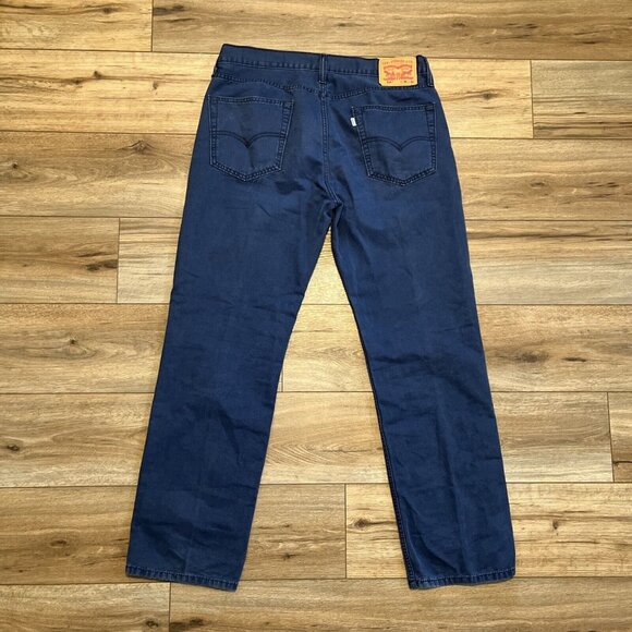 Men's Levis 514 Straight Denim Jeans SZ 36x32 Blue Cotton Modern White Tab - Picture 4 of 12